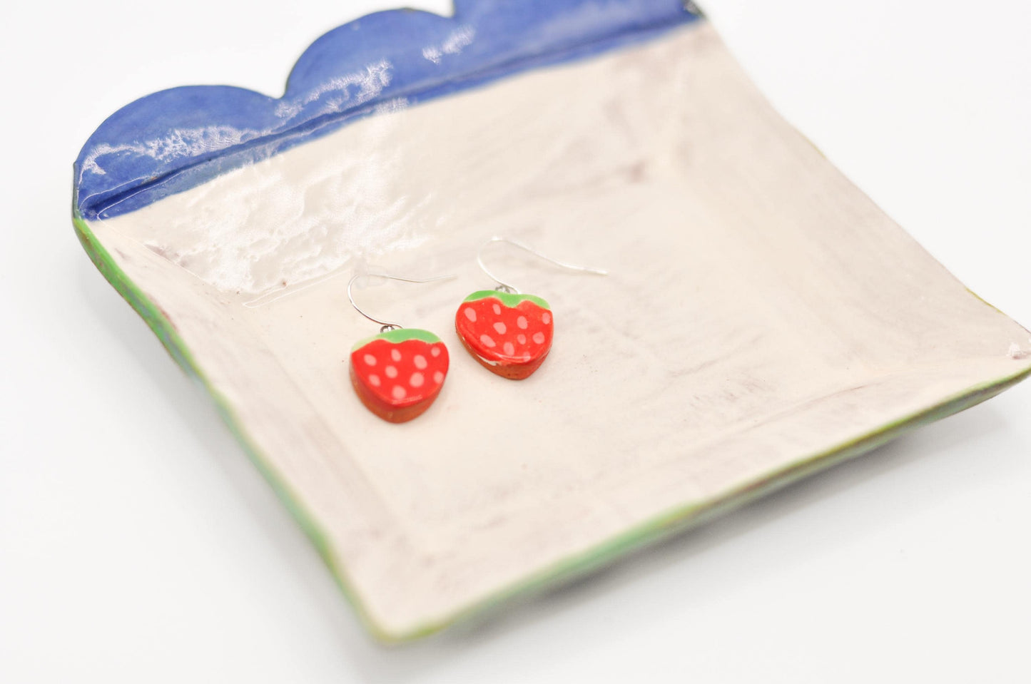 Handmade Colorful Strawberry Drop Earrings