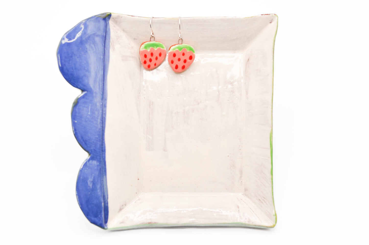 Handmade Colorful Strawberry Drop Earrings