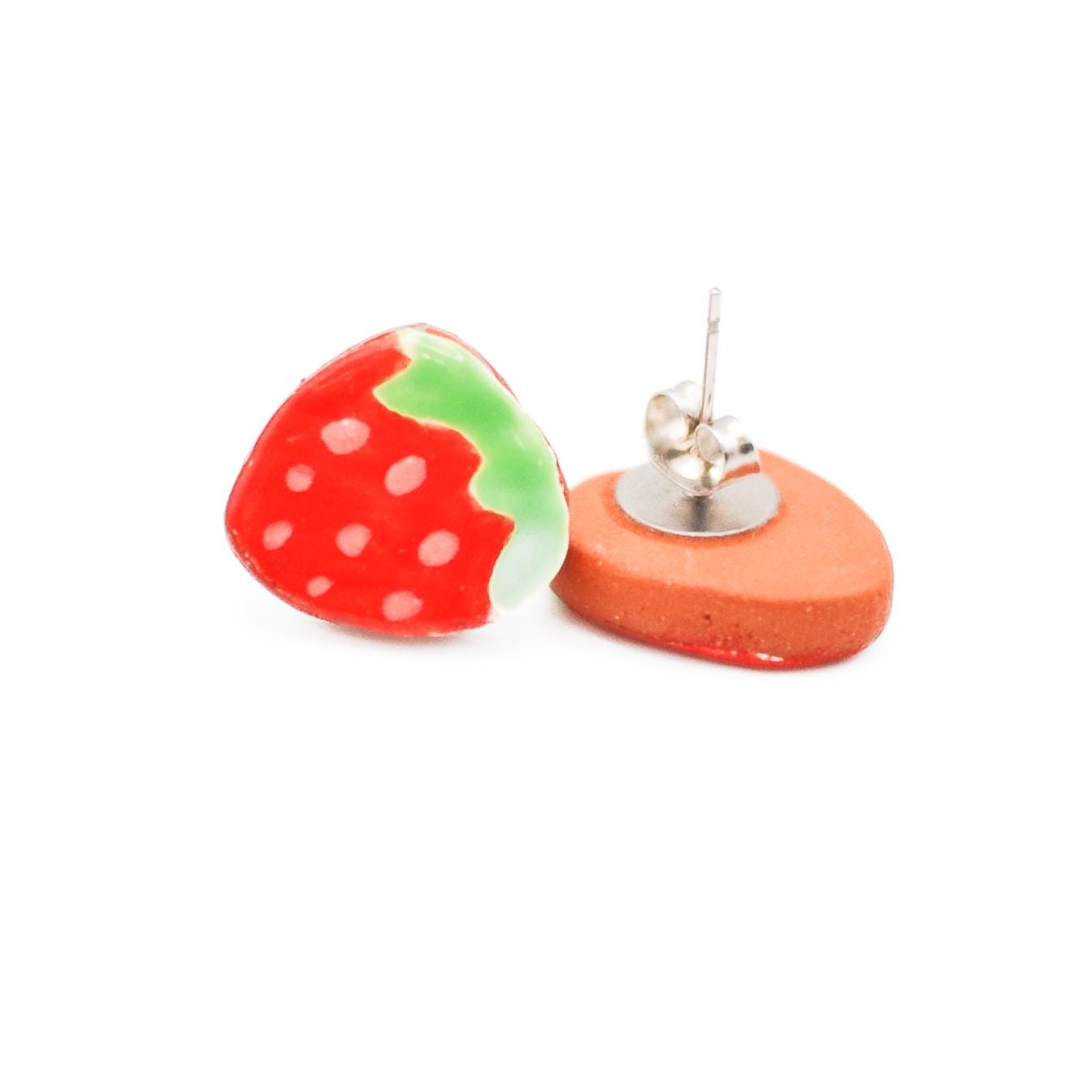 Strawberry Earrings Studs