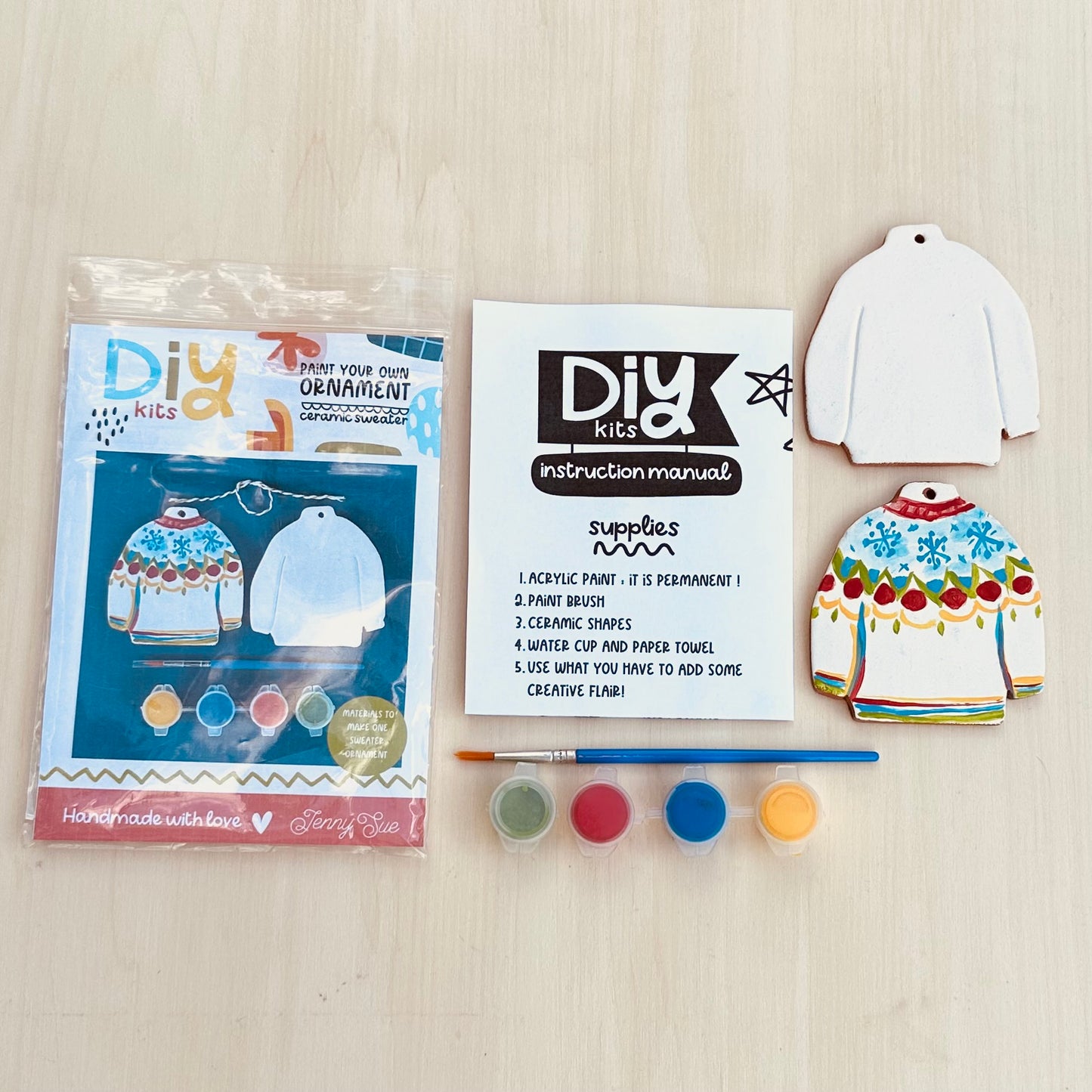 Paint Your Own Ornament Kit : Ceramic Sweaters