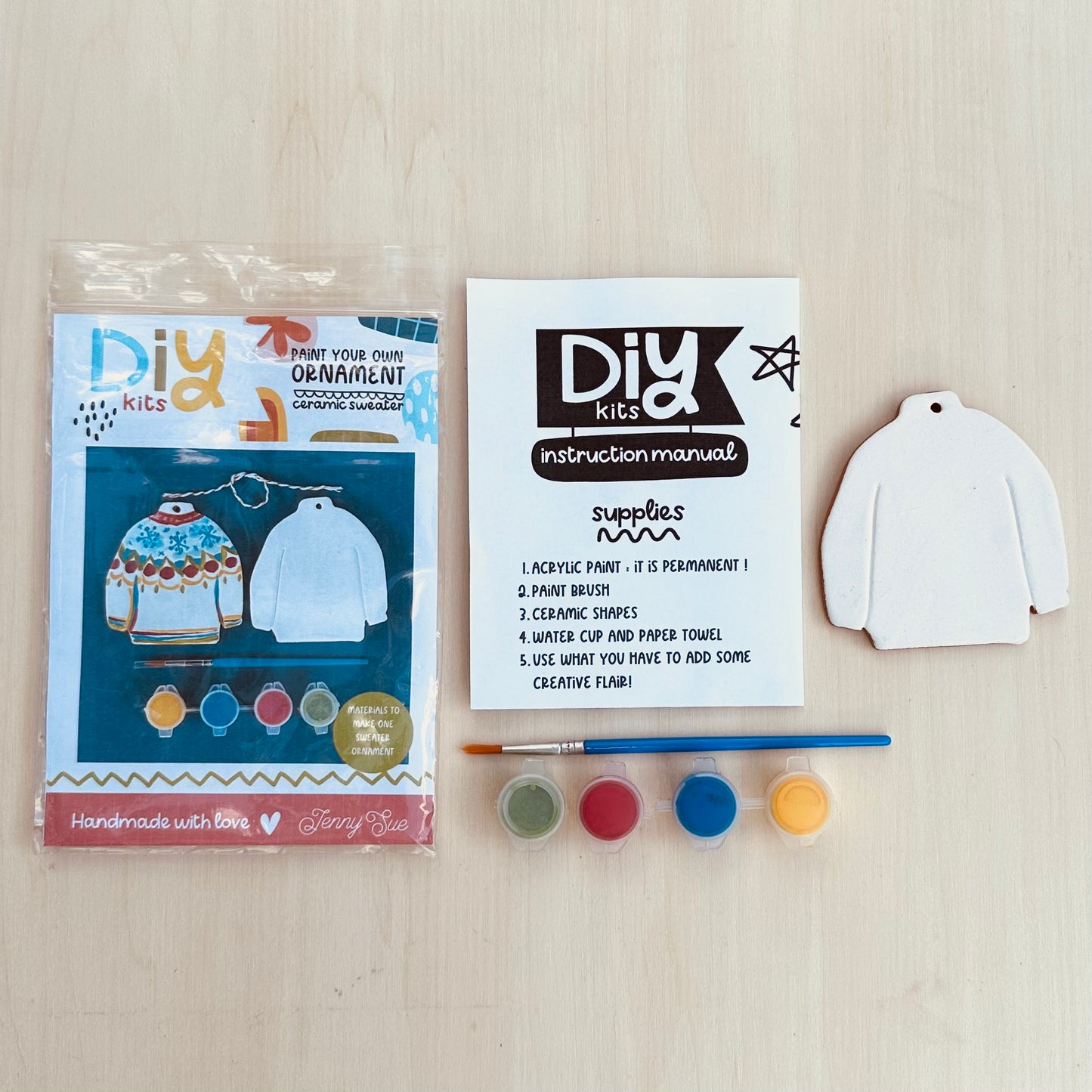 Paint Your Own Ornament Kit : Ceramic Sweaters