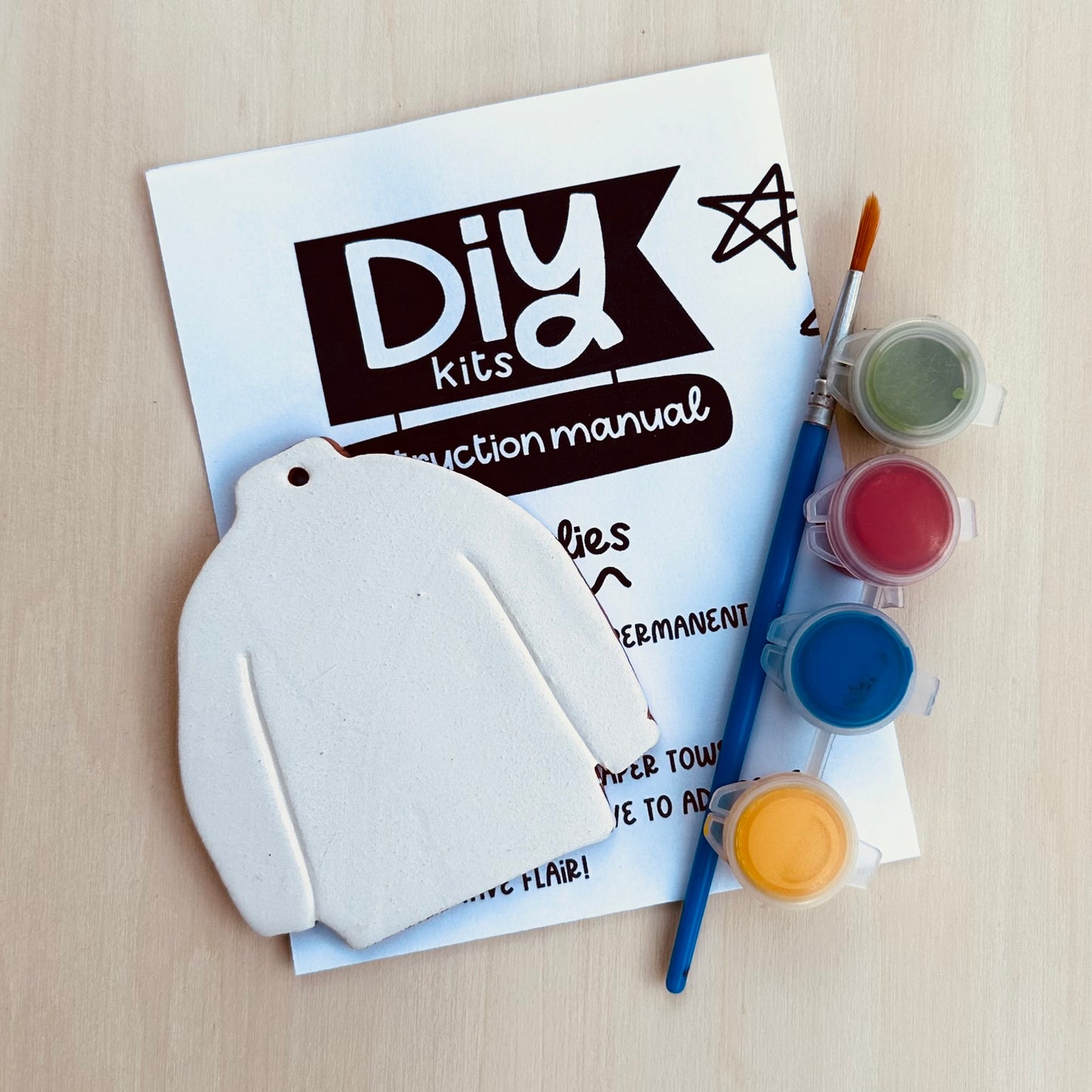Paint Your Own Ornament Kit : Ceramic Sweaters