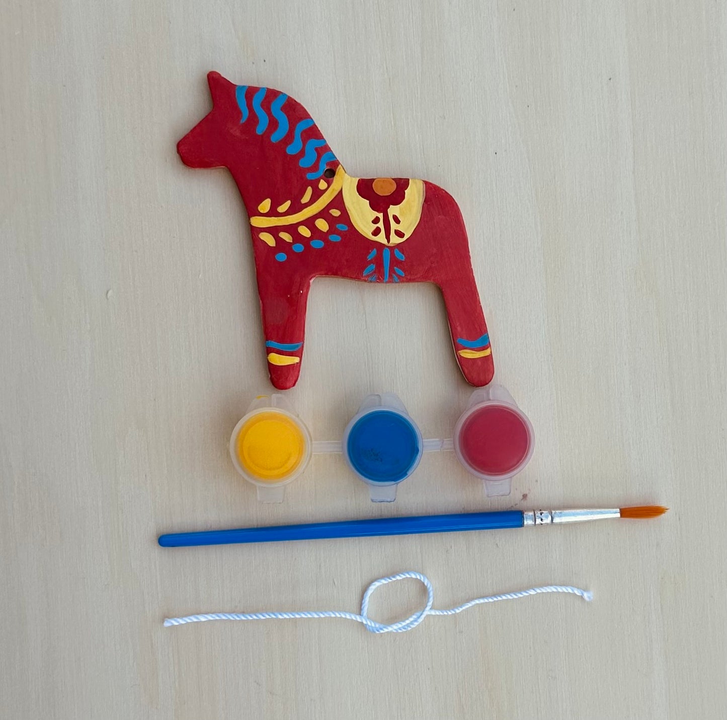 Paint Your Own Ornament Kit : Dala Horse / Jenny Sue Art