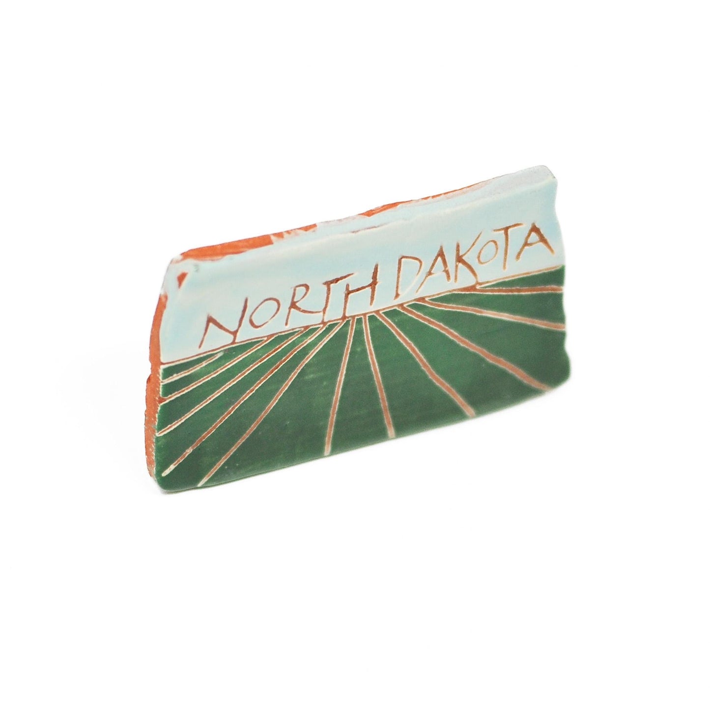 North Dakota Magnet ND Prairie Rose State Magnet North Dakota State Art Clay Magnet Midwest Scandinavian Norwegian Nordic