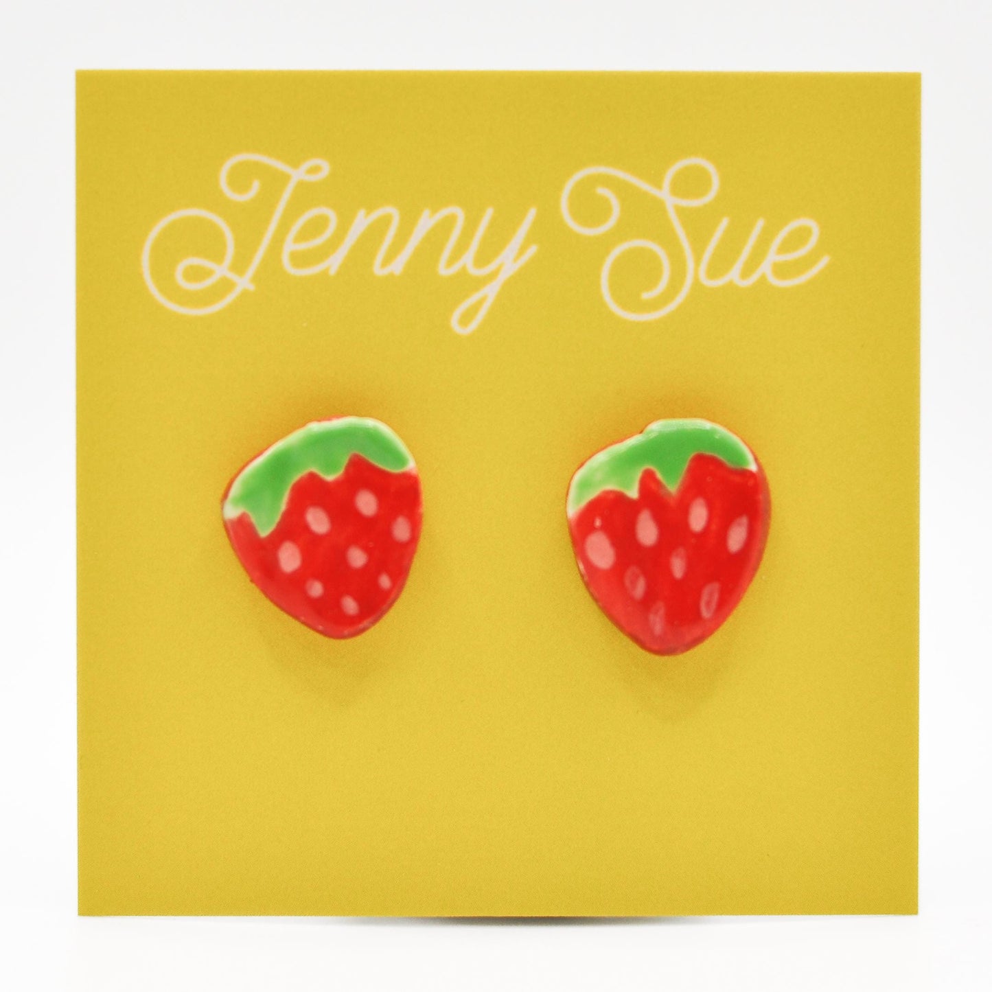 Strawberry Earrings Studs