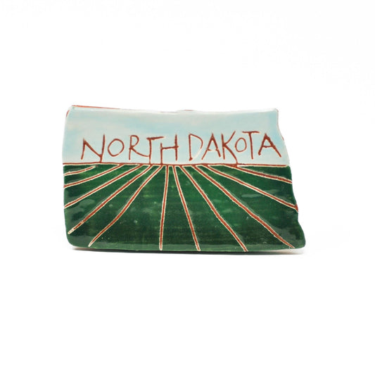 North Dakota Magnet ND Prairie Rose State Magnet  North Dakota State Art Clay Magnet Midwest Scandinavian Norwegian Nordic