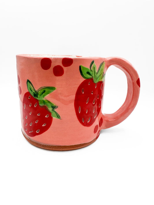 MADE TO ORDER Ceramic Strawberry Mugs