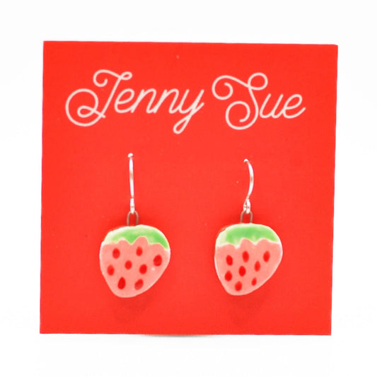 Handmade Colorful Strawberry Drop Earrings