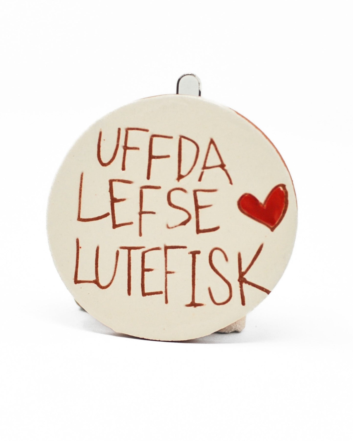 Uffda Lutefisk Lefse Norwegian Ornament by Jenny Sue