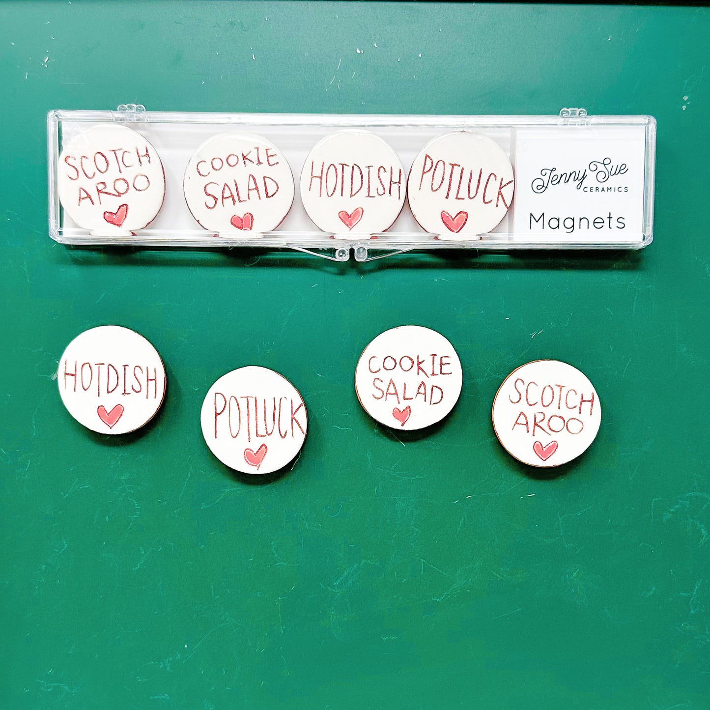 Midwest Potluck : Set of 4 food themed magnets