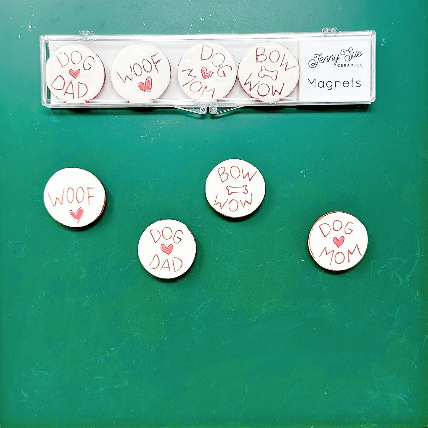 Dog Love Magnet Set : Set of 4 dog themed magnets