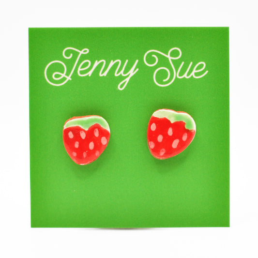 Strawberry Earrings Studs