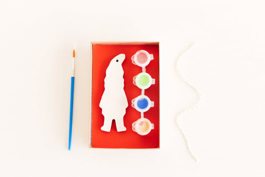 Gnome Christmas Ornament DIY KIT Paint your own gnome ceramic ornament kit Midwest Scandinavian Norwegian Nordic