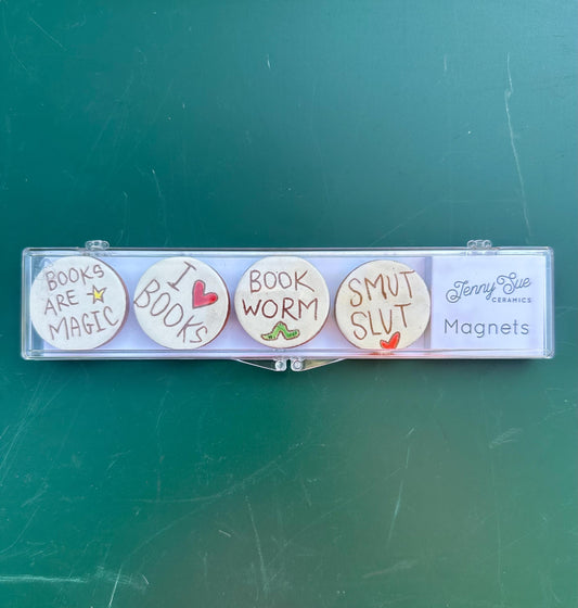 Books Are Magic Magnet Set / Jenny Sue Art